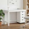Desk Cabinet Set 2 Pieces White Solid Pine Wood