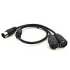 MIDI Din 5 Pin Splitter Y Adapter Cable Male to 2 5-Pin Female Keyboard