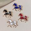 Classic  Horse Brooches For Women Zodiac Animal Lapel Pins Casual Party Accessories  Year Gifts Friends