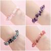 Natural Chip Stone Beaded Bracelet Irregular Crystal Gravel Stretch Bracelet Fashion Jewelry for Women Multiple Colors Available