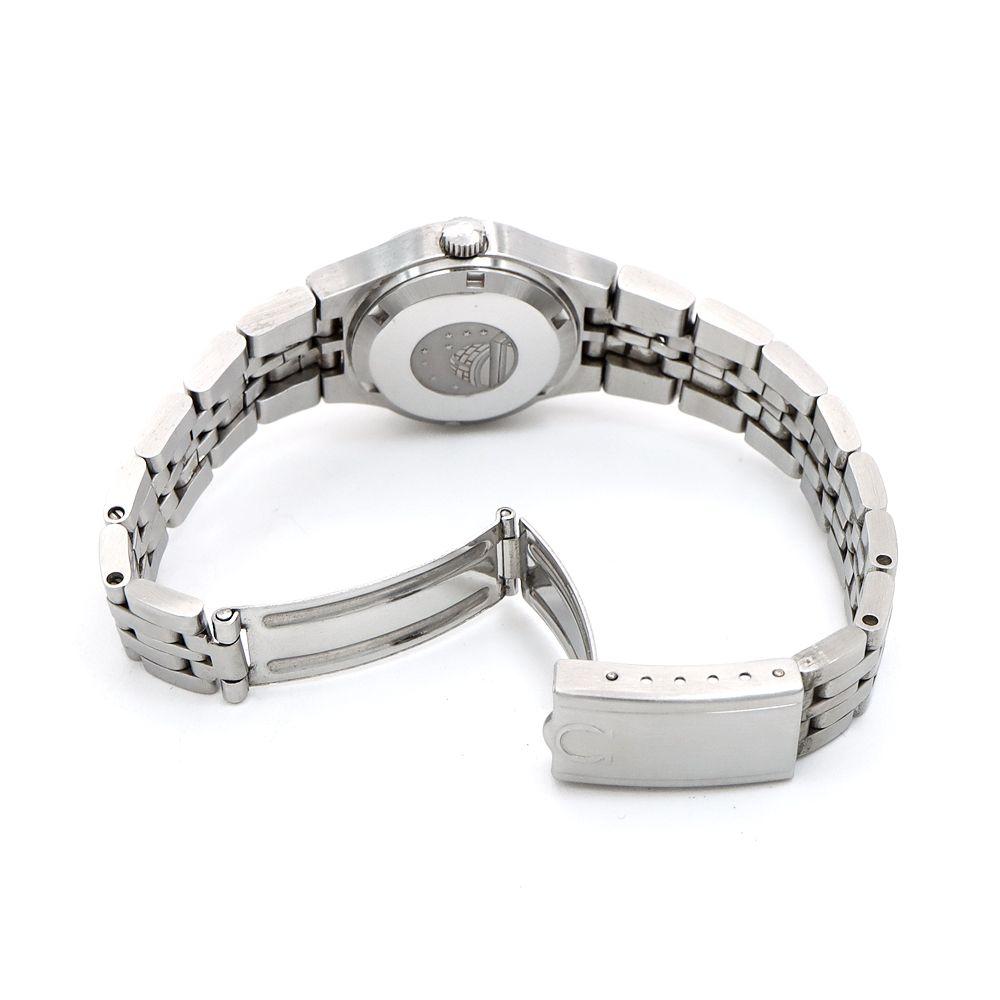 Used OMEGA Constellation Chronometer WG Bezel 568.0017 Cal.685 24 Stone Date Silver K18WG White Gold SS Stainless Steel Ladies Automatic Winding