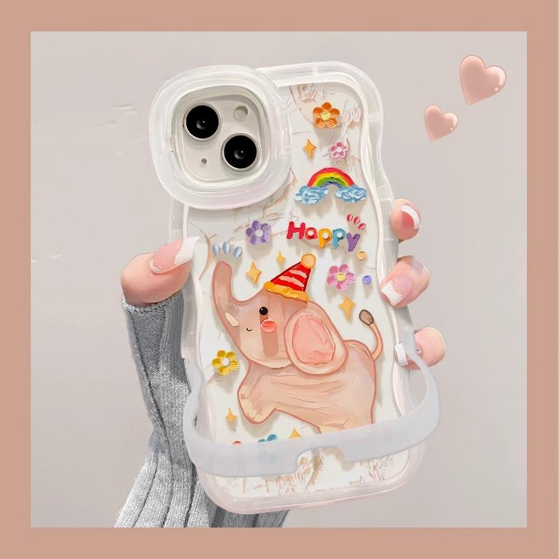 

Совместим с чехлами для Apple 16 Phone 15/13 ProMAX Масляная живопись Слон, Подставки Huawei/Xiaomi /oppo/vivo 14 Huawei nova 13 Pro