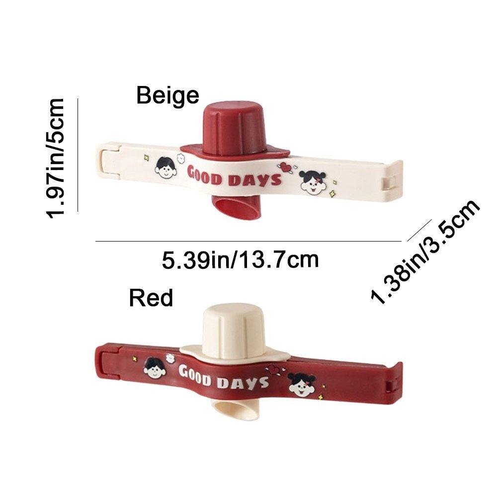 Plastic Food Bag Clips Cartoon Spice Jar Lids Portable Seasoning Sealing Clip  for Home