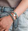 Luxury Hot Sale Love Color Blue Opal Cowhide Woven Bracelet Bohemian Friendship Bracelet European and American Ins