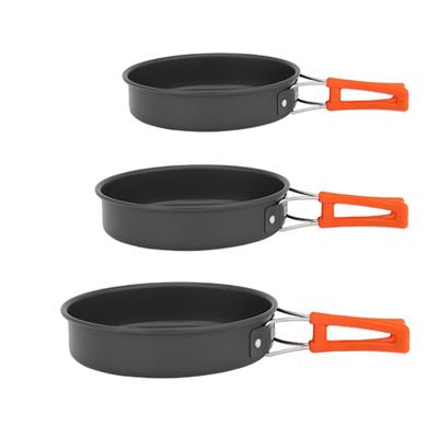 Portable Frying Pan with Storage Bag Non-stick Skillets Lightweight Grill Pan Outdoor Cookware for Camping Travel