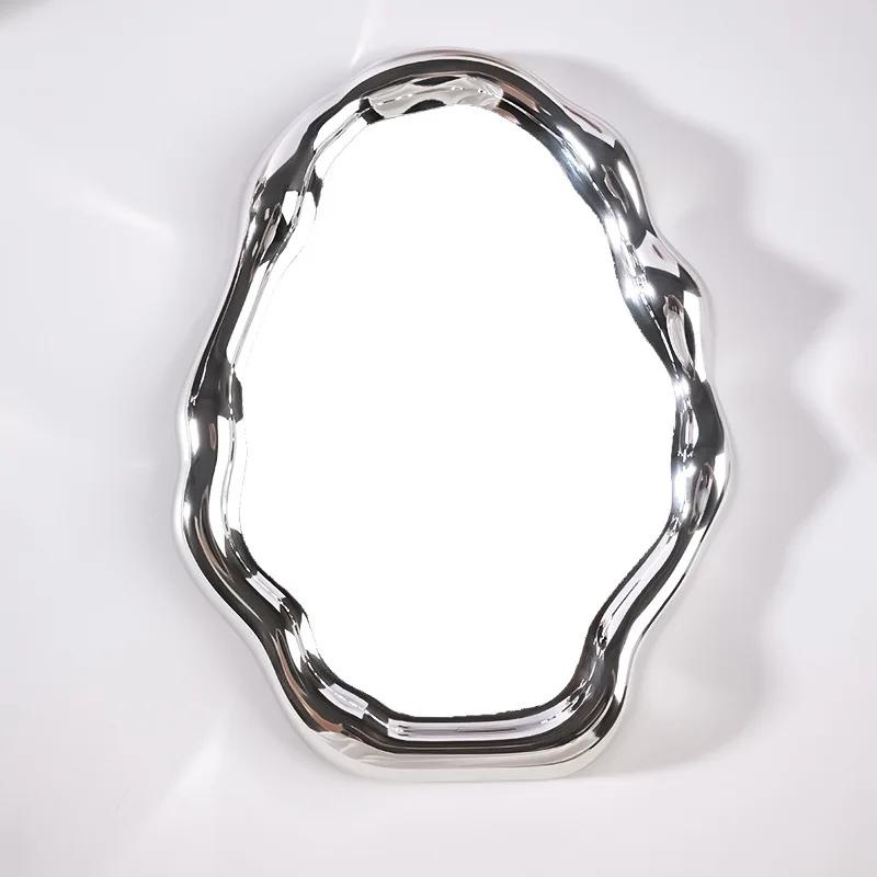 

Electroplated Cloud Makeup Mirror Special-shaped Mirror for Girls Dormitory Decoration Fashion Wall-mounted Mirror Wholesales серебряный