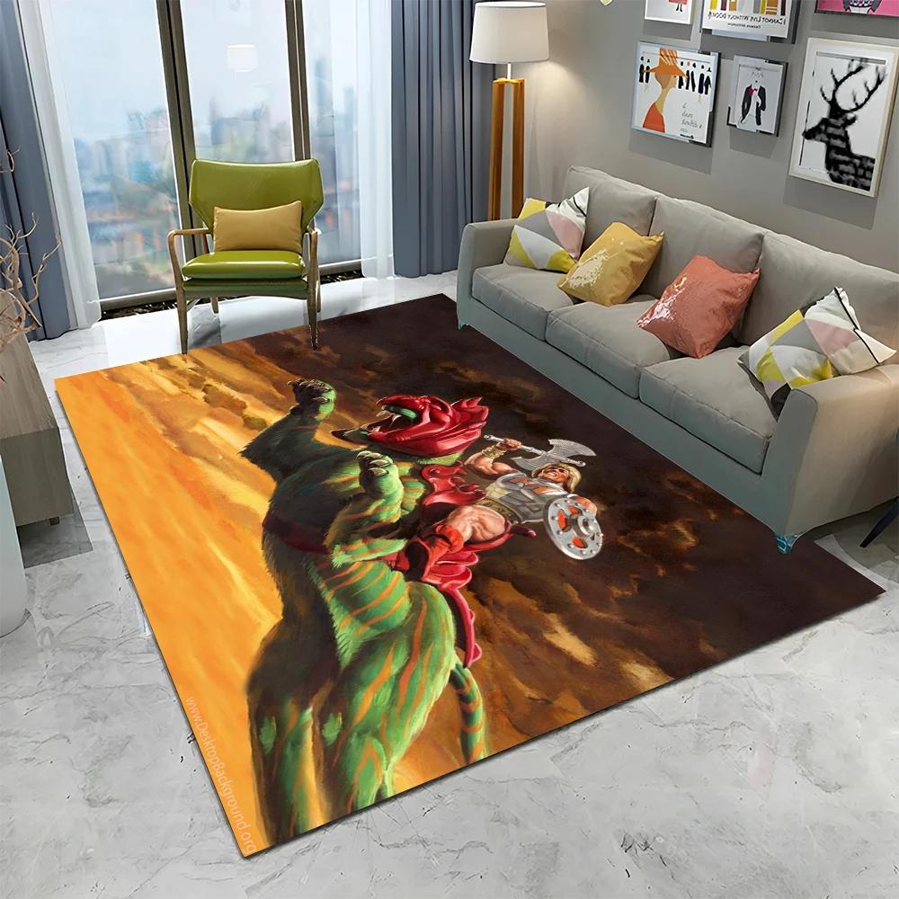 He Man Masters of The Universe Carpet Rug for Home Living Room Bedroom Sofa Doormat Decor,kids Play  Area Rug Non-slip Floor Mat