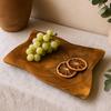 Teak Square Plate, Approx 20cm