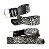 PU Leather Waist Belt with Studded Rivets Adjustable Waist Strap for Casual Outfits Gothic Punk Fashion Accessory