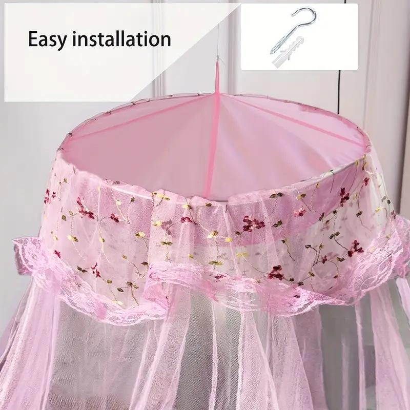 Princess Elegant Interior Decoration Mosquito Net Hanging Dome Palace Wind Surface Installation Tent Shading Net