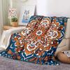 Turkey Persian Bohemian Mandala Flower Soft Flannel Blanket for Bed Bedroom Sofa Picnic,Throw Blanket for Outdoors Leisure Gift