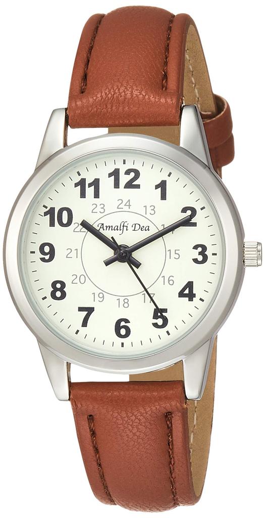[Arias] Analog Amalfidia Waterproof Leather Strap White Dial WW20027A-164 Women's Brown