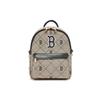 New MLB Polyester With Artificial Leather Backpack Mini Women's Gray 7ABKMD23N-43BGD