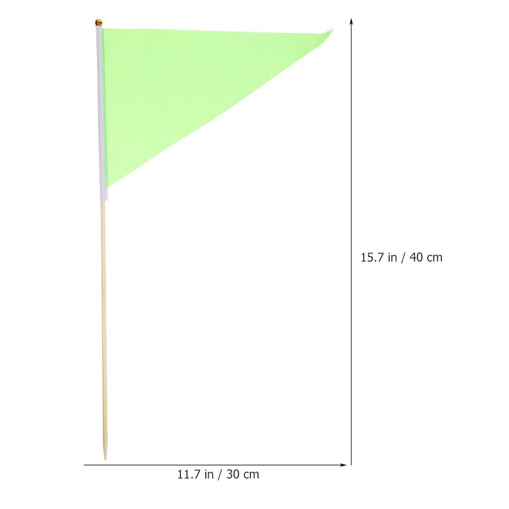 8Pcs High Visibility Triangular Yard Marking Flags for Lawn Garden Sprinkler System Dog Training Irrigation Survey Flags зелёный