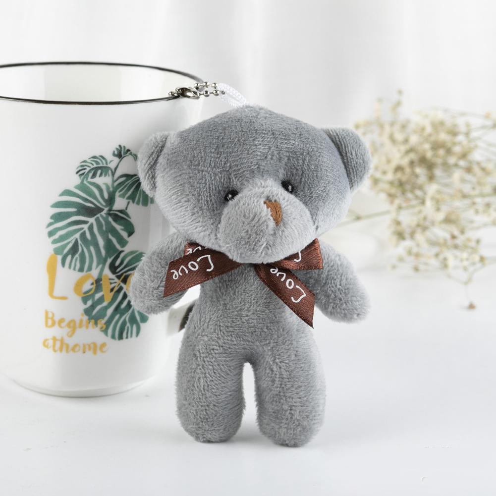 Mini Plush Bear Doll 12Cm Stuffed Plush Toy Mini Bear Doll Toy For Girl Bag Pendant Keychain Children Partygifts