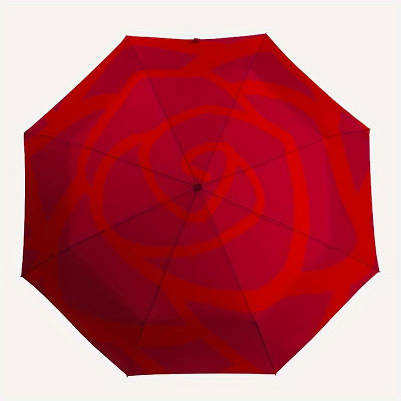 

1pc Rose, Floral Automatic Open/close, All-Season Portable Folding Umbrella for Friends, Travel, Everyday yy250812224