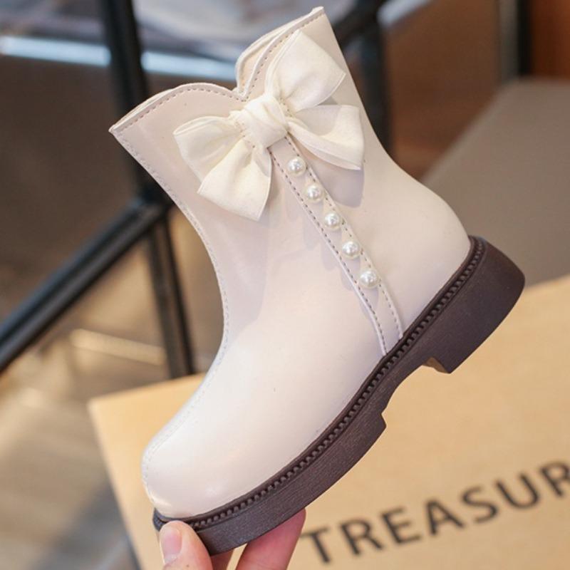 Girls' Non-slip Soft-soled Long Winter Boots with Fleece Lining High-top Princess Boots