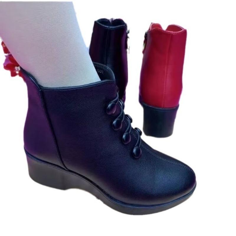 Thick-soled Shoes, Ankle Boots, Women's Shoes, Versatile Fashion Boots, New Wedge Heel Women's Boots