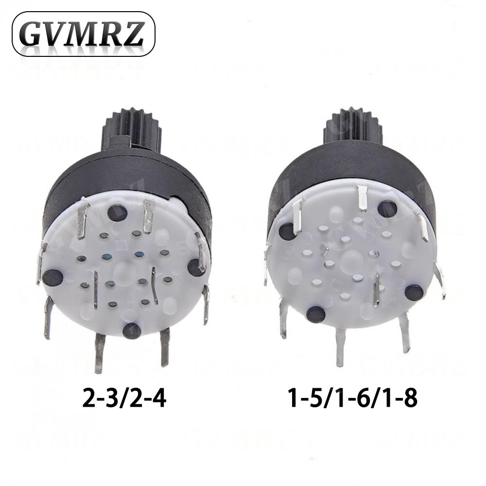 1PCS SR16 Plastic 16MM Rotary Band switch 2 Pole 3 4 position 1 Pole 5 6 8 Position Handle Length 15MM Axis band switch