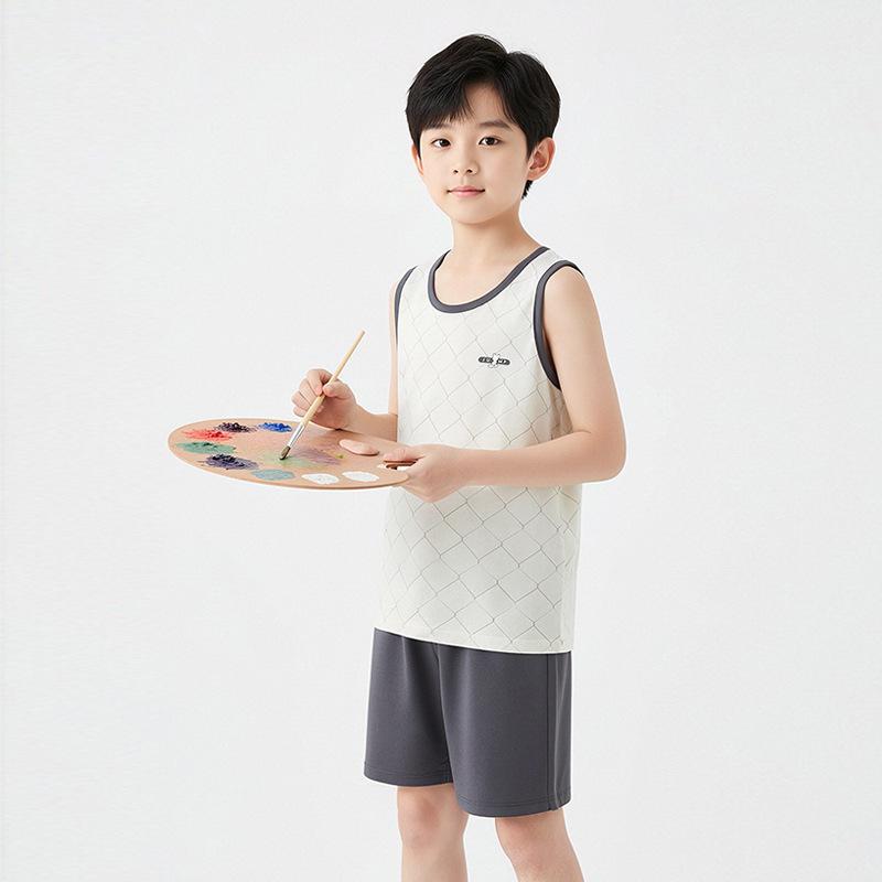 

Kids Antibacterial Breathable Modal Sleeveless Vest for Boys (Size 7A) 110 cm