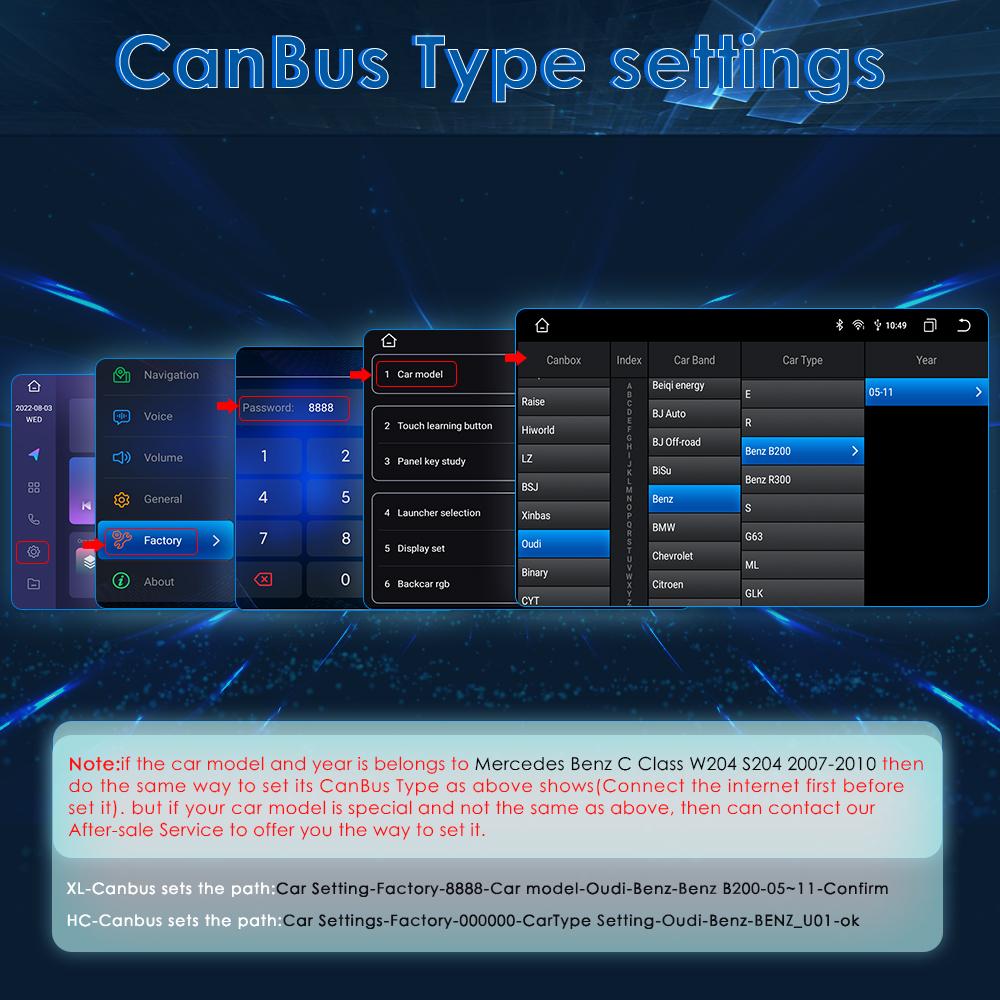 Hizpo 8GB+128GB 9'' 2Din Android 12 DSP RDS Araba Oto Radyo Multimedya Video Oynatıcısı Mercedes Benz C-Serisi 3 W204 S204 2006-2011 SWC GPS Carplay 4G