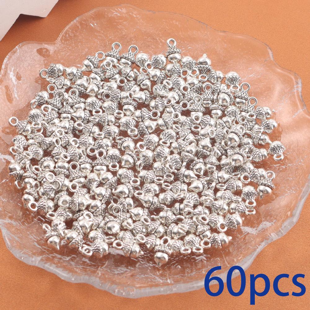 20/40/60 Stück Legierungsmaterial Tibetanischer Anhänger Legierung Tibetanischer eichelförmiger Anhänger Anhänger Anhänger Anhänger DIY Schmuckherstellungsprozess