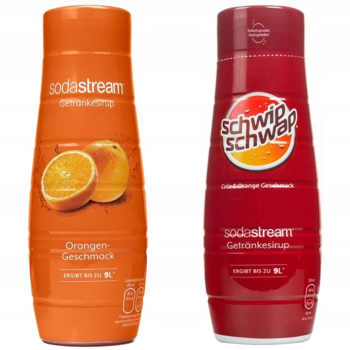 Sodastream Orange et Schwip Schwap Cola Coffret de sirop 440ml