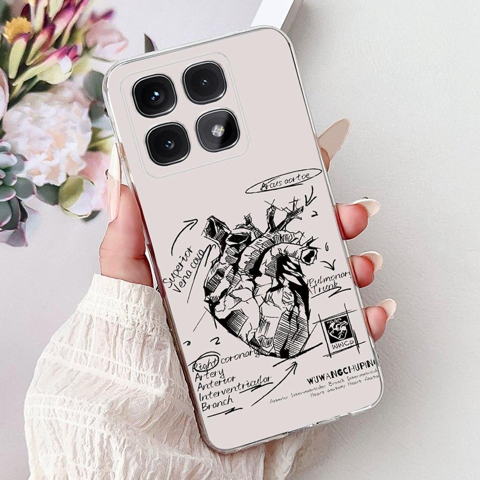 Phone Case For Xiaomi Mi 14T Pro Mi14T Cool Style Tiger Dragon Pattern Clear Soft Silicone TPU Back Cover Xiaomi 14t 5G Coques