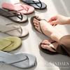 Beach Sandals Thong Womens Flat Black Silver Beige Pink Lime Sizes 22.5 23.0 23.5 24.0 24.5 Simple Stylish Cushion Sole One Mile Lightweight Summer