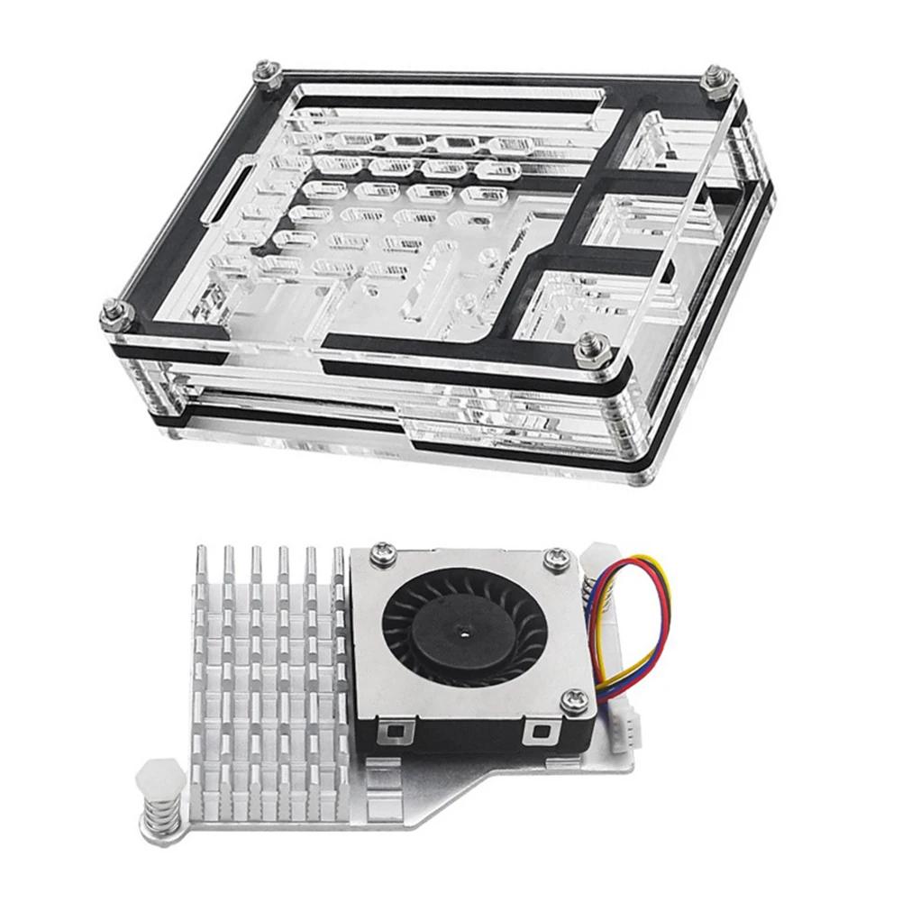 Clear Acrylic Case Support Official Active Cooler Transparent Protective Case Protective Case Box for Raspberry Pi 5 4GB/8GB