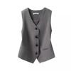 Versatile Slim Fit Sleeveless Vest Jacket Suit Vest Short Vest for Spring and Fall Women's Fashion Top
