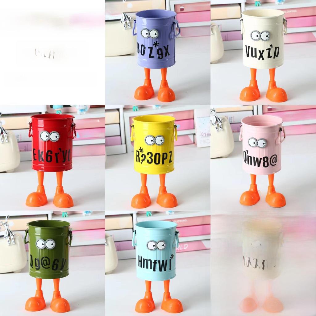 Large Capacity Creative Iron Pen Holder for Office or Dorm Desktop