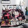 Victor Boniface Printed Flannel Blanket, soft throw for bedroom sofa, washable, fan merchandise, great gift.