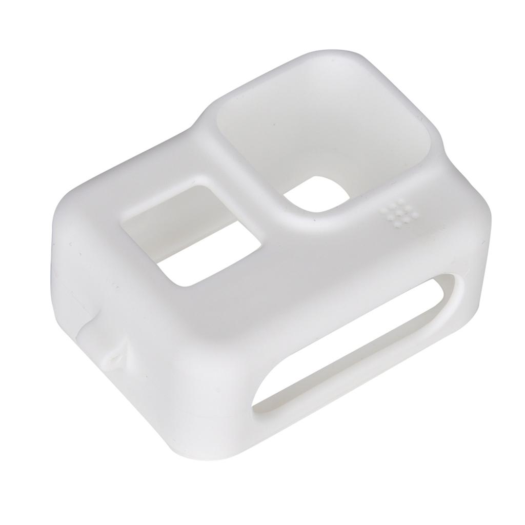 Silicone Anti Fall Protective Cover Case Accessory for 8 Action Camera(white )