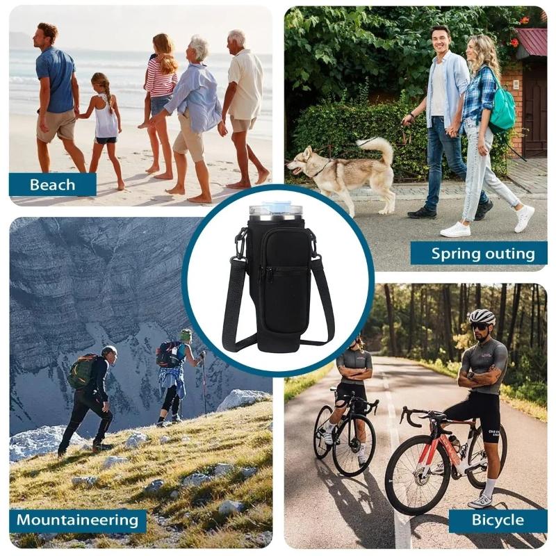 40oz Water Bottle Carrier Bag Pouch Water Bottle Holder with Adjustable Shoulder Strap Water Cup Protective Cover