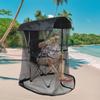 Foldable Design Chair Use Mosquito Net Zipper Opening Mesh Tent Insect Shield Net  Camping