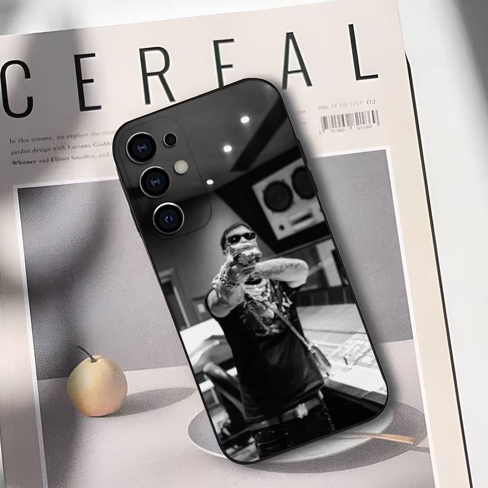 A-Anuel AA Rapper Phone Case For Samsung S25,S24,S21,S22,S23,S30,Ultra,S20,Plus,Soft Silicone Black Cover