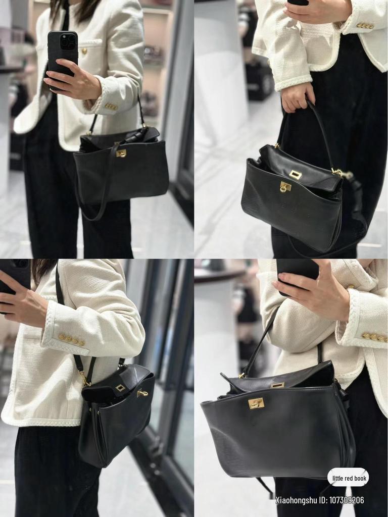 B Rodeo 24: Nová měkká kožená taška - Módní velká neutrální kabelka s ležérním vzhledem