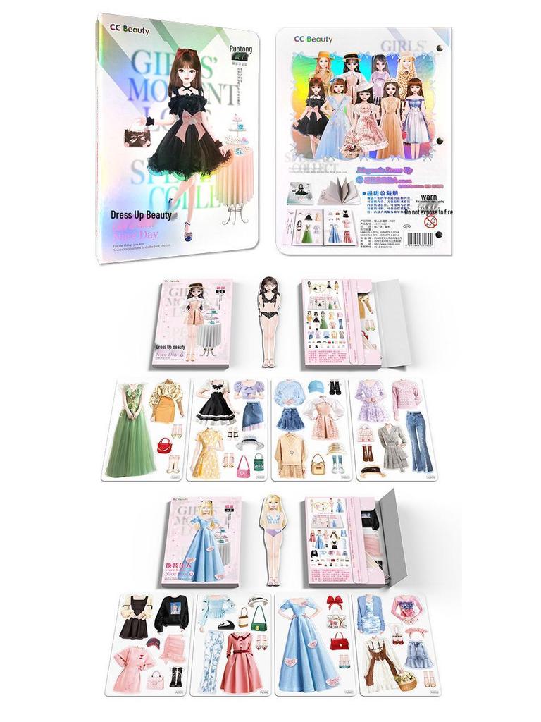 Magnetic Dress-Up Puzzle Book for Girls: Sticker Toy and Fashion Doll for Ages 4-6