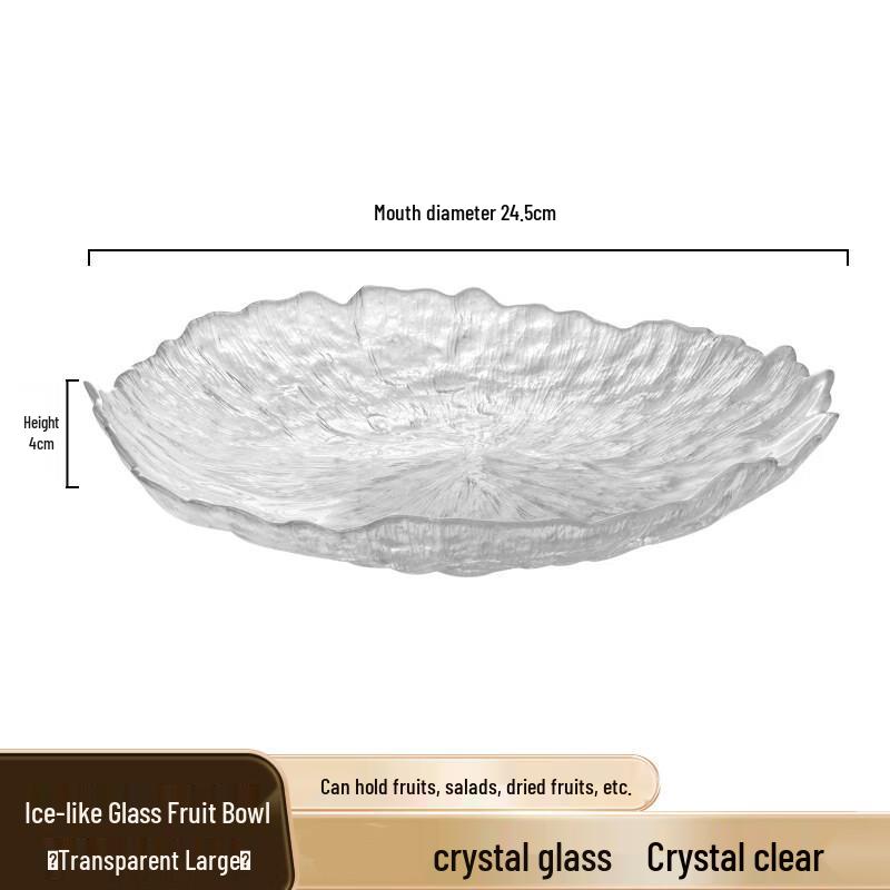 Minimalist Glass Fruit and Snack Plate