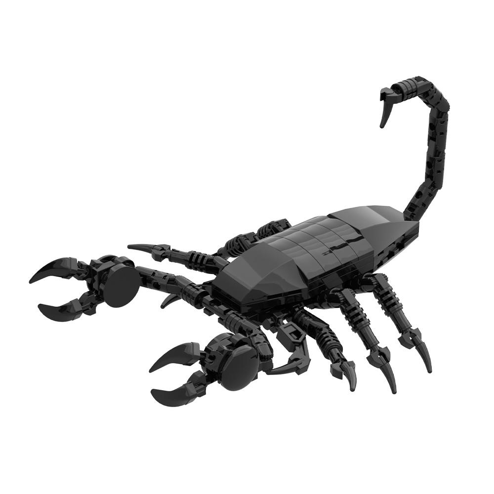 MOC Black Scorpion Model Building Blocks Horror Insect Scorpion Assembled Brick Toy DIY Creative Adult Gift