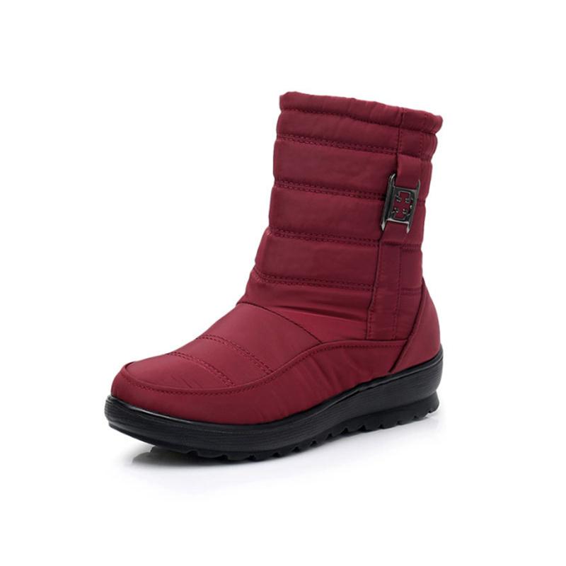 Divatos Vízálló Téli Csizmák Nőknek 2024 Új Vastag Plüss Hócsizmák Női Platform Bokacsizmák Csúszásmentes Meleg Pamut Bélésű Cipők