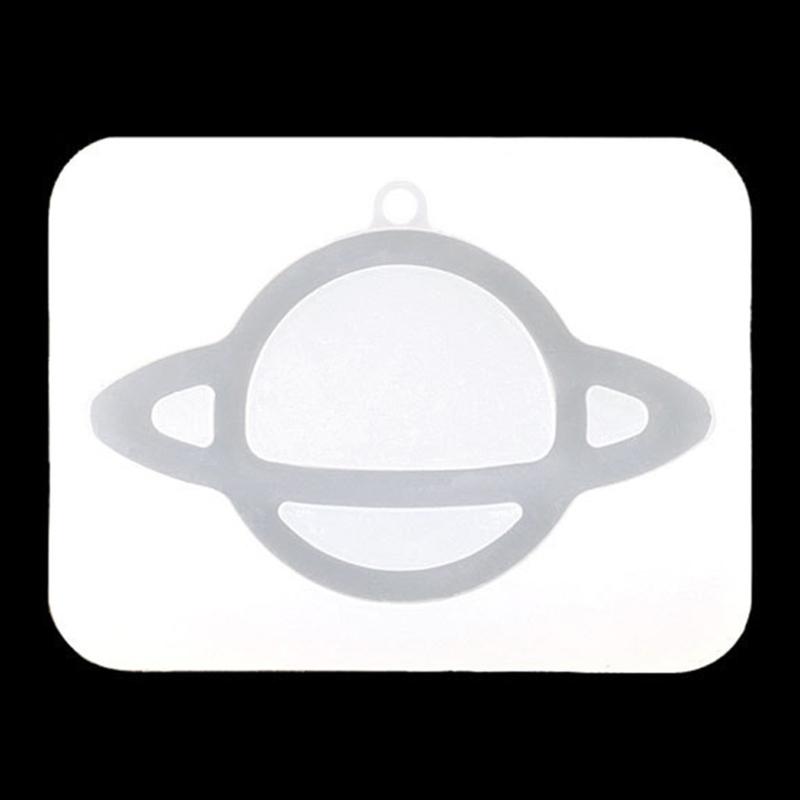 Shiny Glossy Six-pointed Star/Little Planet Keychain Silicone Epoxy Resin Mold DIY Pendant Jewelry for Halloween Gift