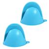 1 Pair Silicone Mini Oven Gloves Heat Resistant Cooking Pinch Mitts Non-Slip Kitchen Potholder for Baking Cooking
