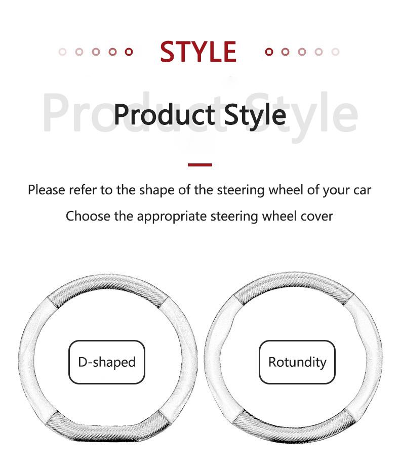 Car Carbon Fiber Suede Steering Wheel Cover For BMW M Power X3 X4 X5 X7 E36 E39 E46 E60 E65 E90 F10 F15 F20 F25 F30 G20 G30 G05