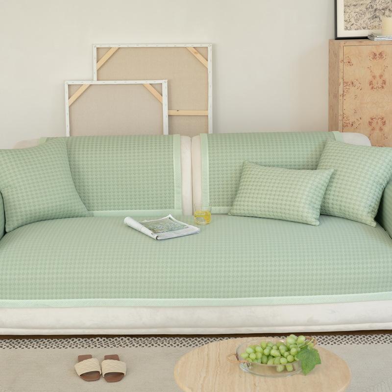 New Cool Doudou Sofa Cushion Universal Cream Wind Mat Seat Cushion Ice Silk All-Inclusive Cover Cloth Towel
