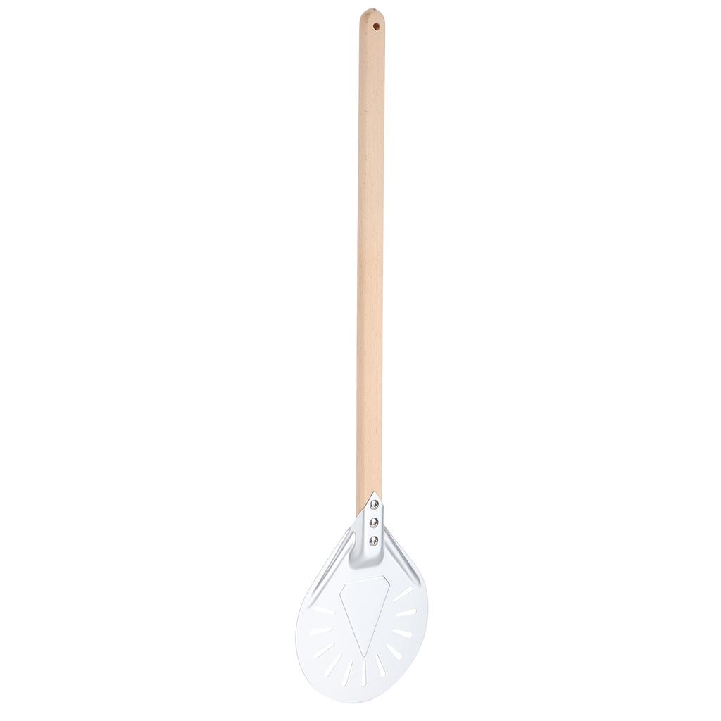 Pizza Shovel with 60cm Removable Wood Handle NonSlip Round Pizza Spatula Kitchen Utensils(7in )