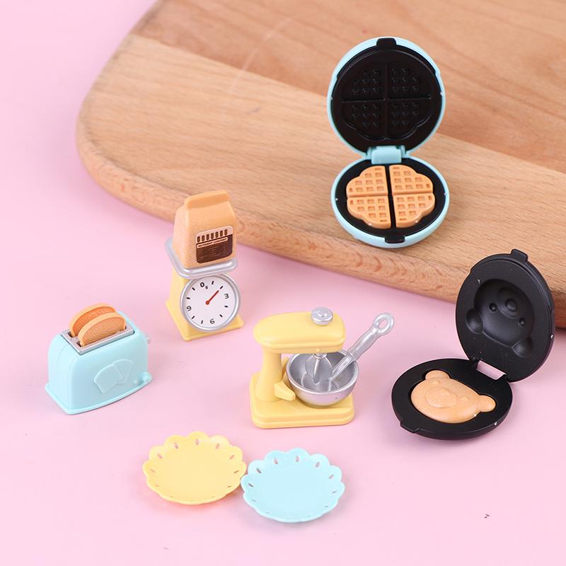 1/12 Dollhouse Miniature Diy Kitchen Set Bread Machine Blender Electronic Scales