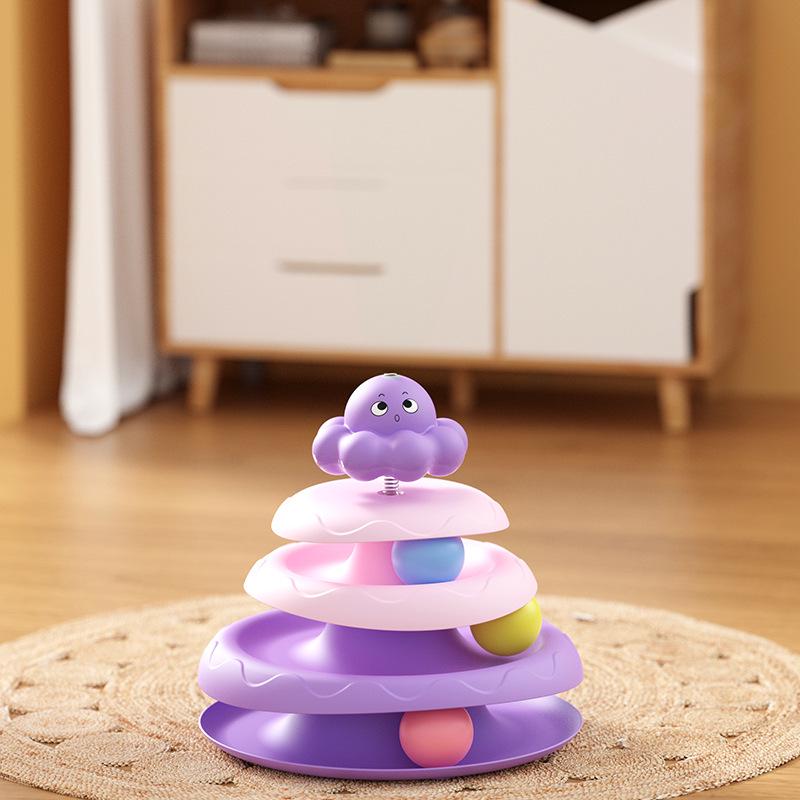 Kitten Teaser Play Disc: Boredom Relief Wand & Turntable Cat Toy