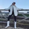 Winter Arrival: Elegant White Faux Fur Coat for Women